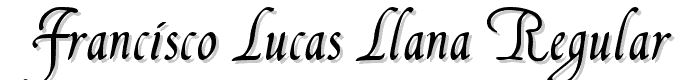 Francisco Lucas Llana Regular font